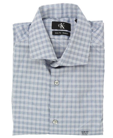 calvin klein slim check shirt